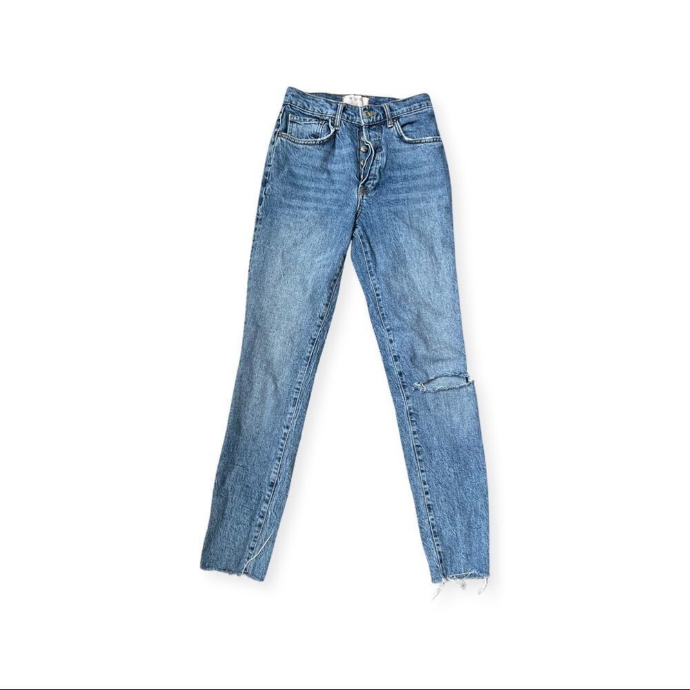 Free People Distressed Mom Jean
